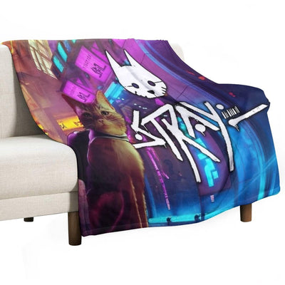 Stray Game Cat Sad Easy Care Throw Blanket
