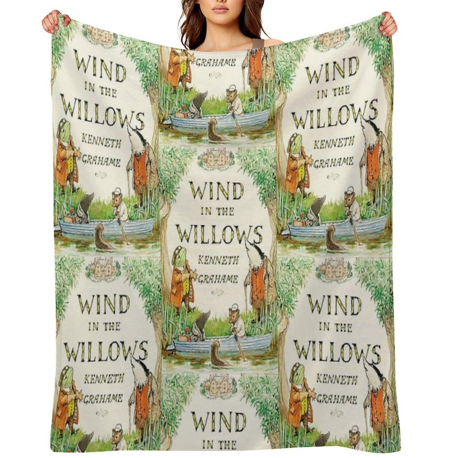 Wind in The Willows Book Cover Throw Blanket
