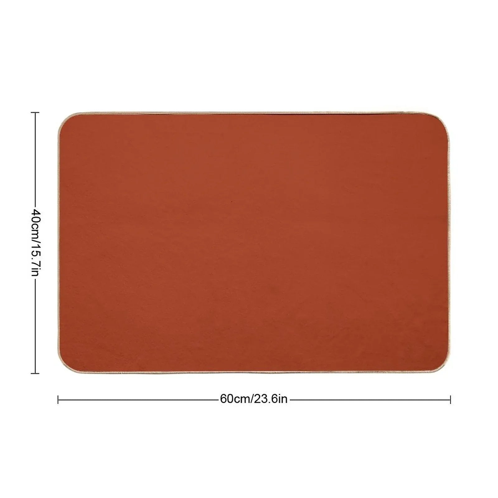 Best Seller - Colors of Autumn Burnt Orange Single Solid Color - Accent Shade  Hue Bath Mat
