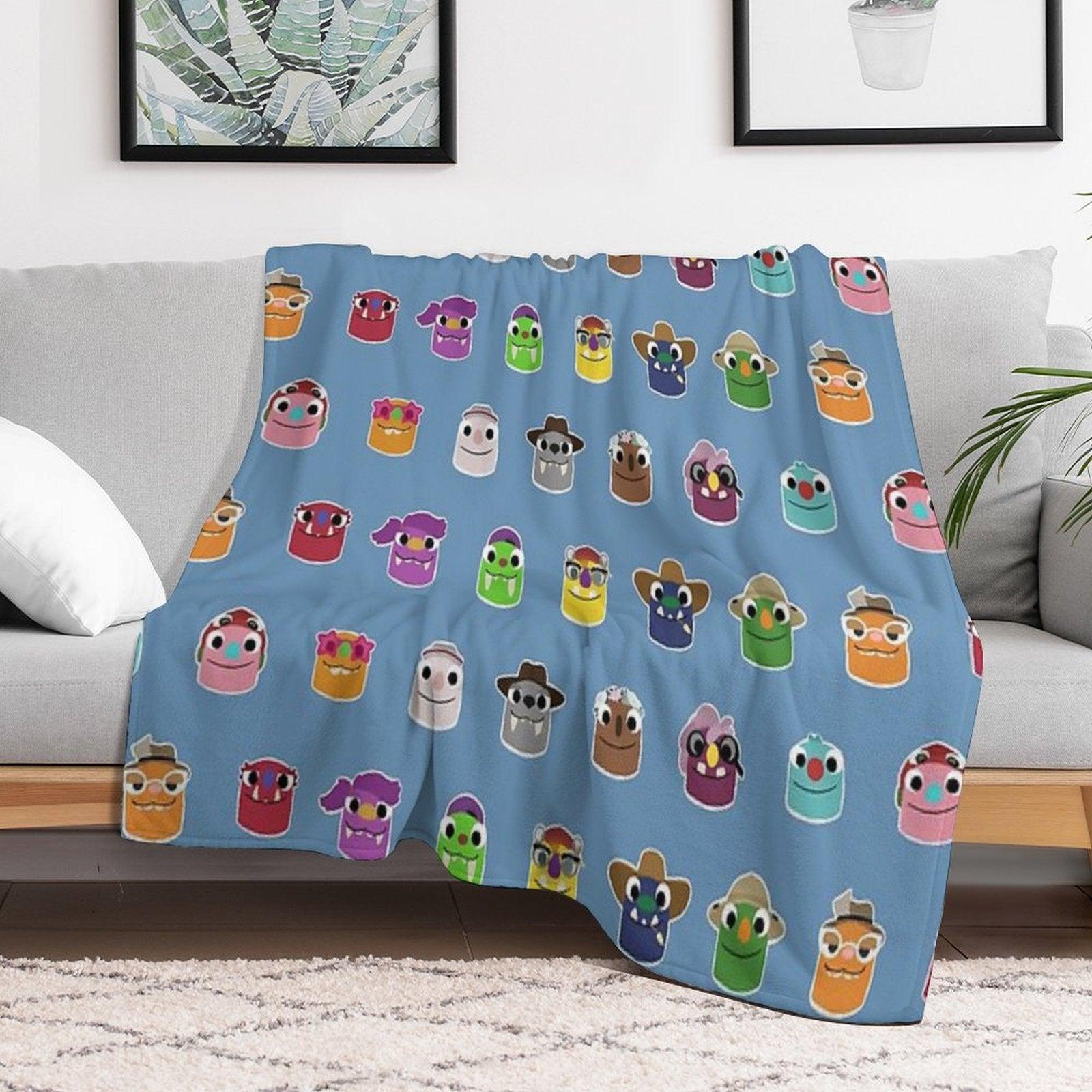 Bugsnax - All Grumpuses Throw Blanket