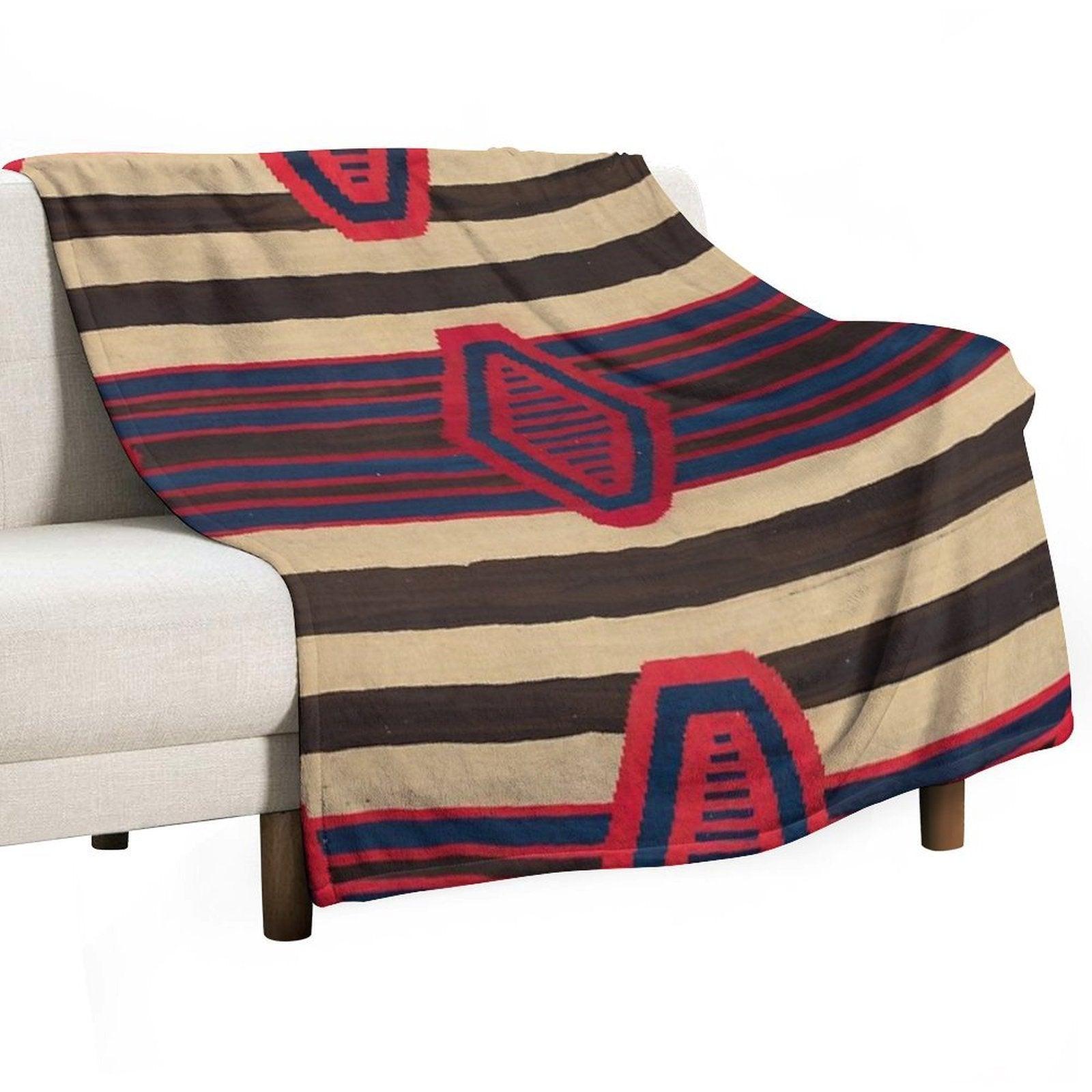 Indigenous Designs I  Chief's Blanket  Navajo Weavings Throw Blanket