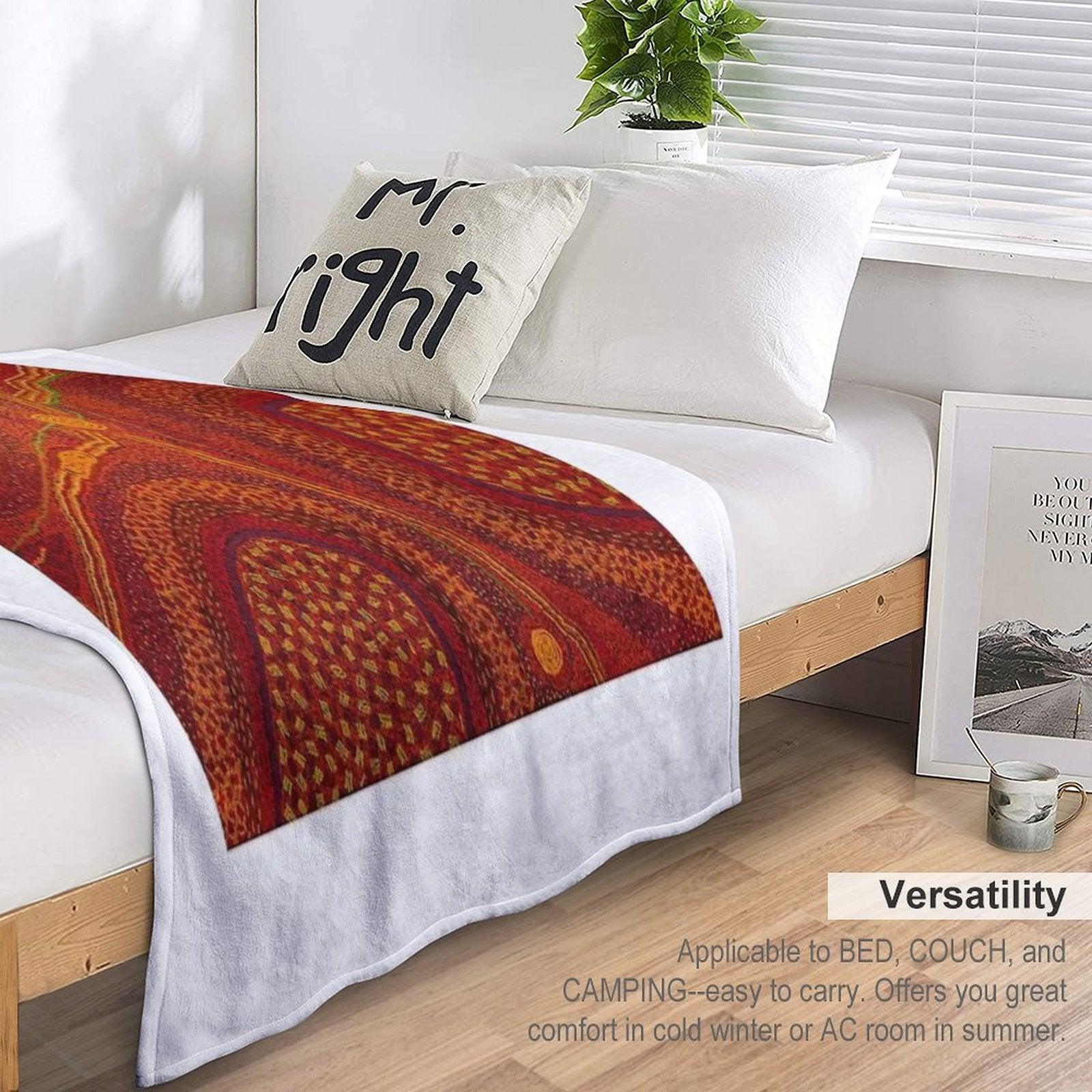 Australian Aboriginal Art Throw Blanket