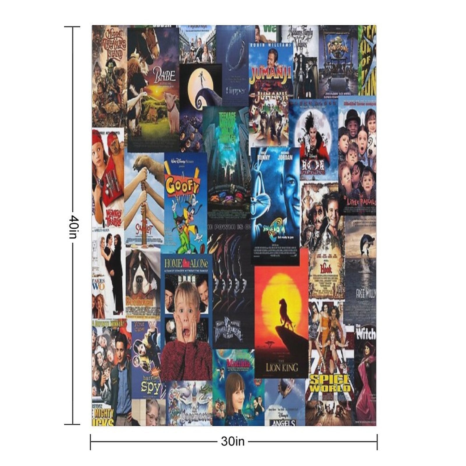 90s Childhood Movie Posters Anti-pilling Throw Blanket