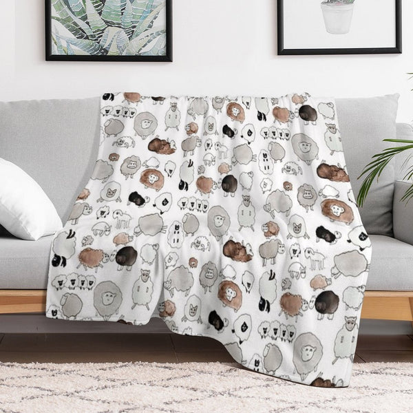 Sheep Travel-friendly Throw Blanket