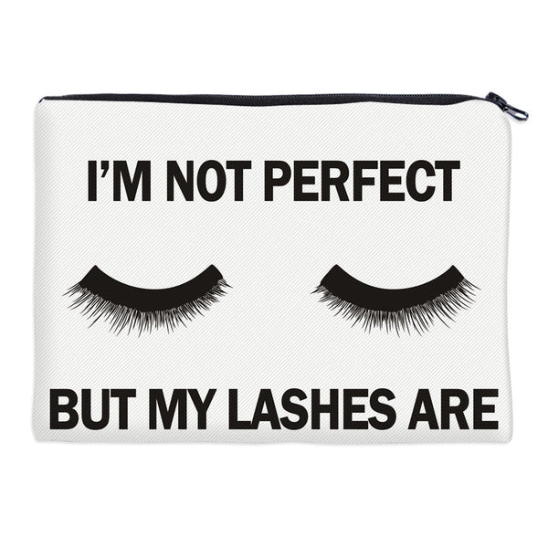 Deanfun Cosmetic Bags 3D Printed Eyelash with Letter Necessaries for Women Travelling