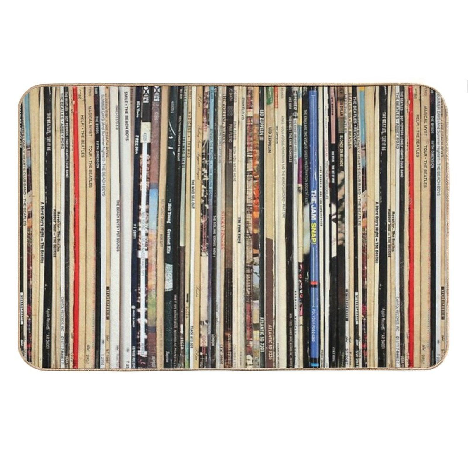 Classic Rock Vinyl Records Bath Mat