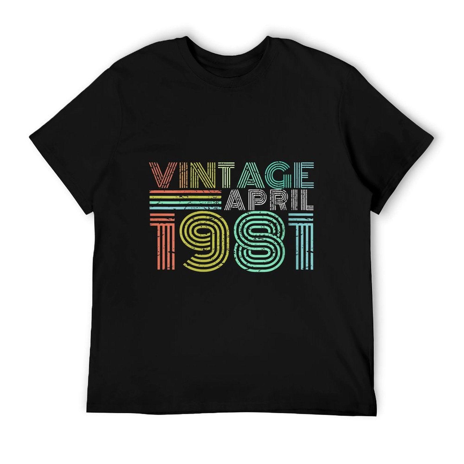 Womens 40th Birthday Gift Vintage April 1981 40 Years Old  Classic T-Shirt