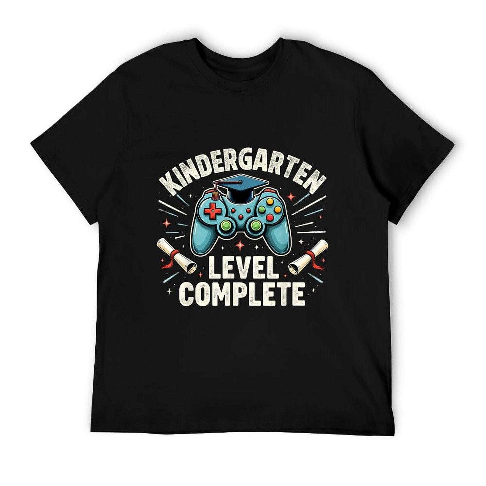 Kindergarten Level Complete Funny Graduation 2025 Gamer Boys T-Shirt