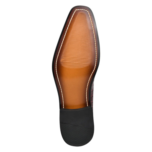 Debonair Genuine Leather Oxford Style Dress Shoes For Men