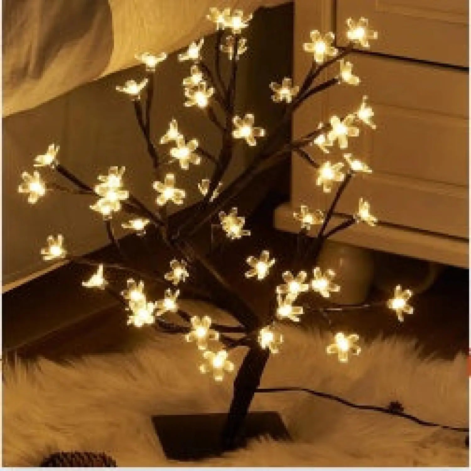 Decorative Bedroom Tree Lights with LED Copper Wire Design