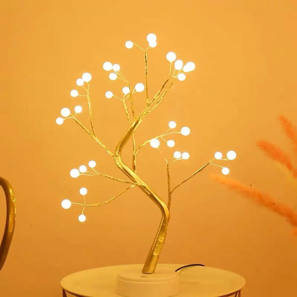 Decorative Bedroom Tree Lights with LED Copper Wire Design