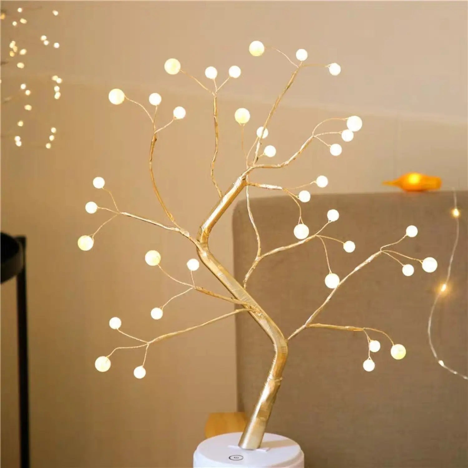 Decorative Bedroom Tree Lights with LED Copper Wire Design