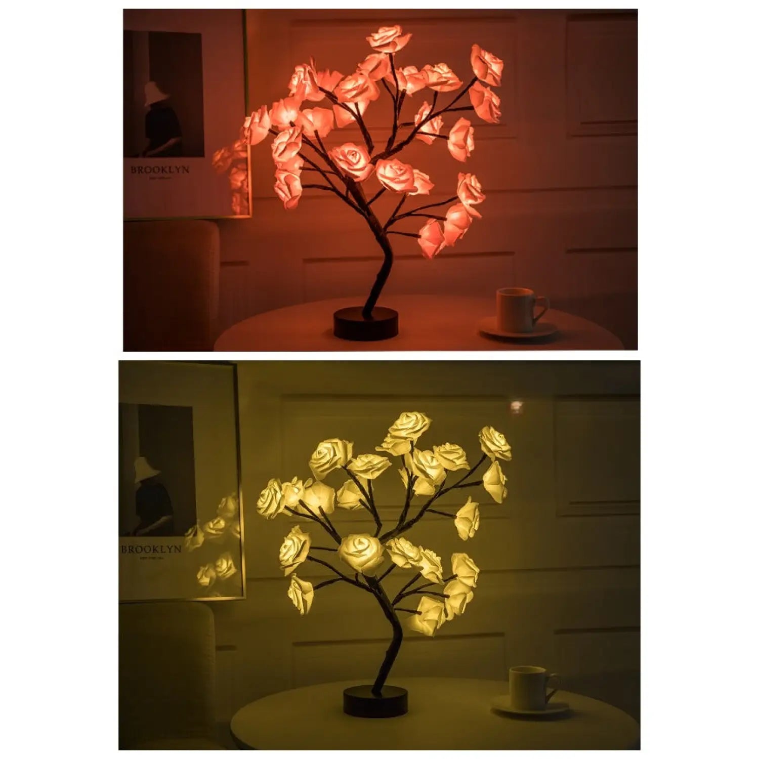 Decorative Flower Lamp with Soft Warm Light for Home Interiors