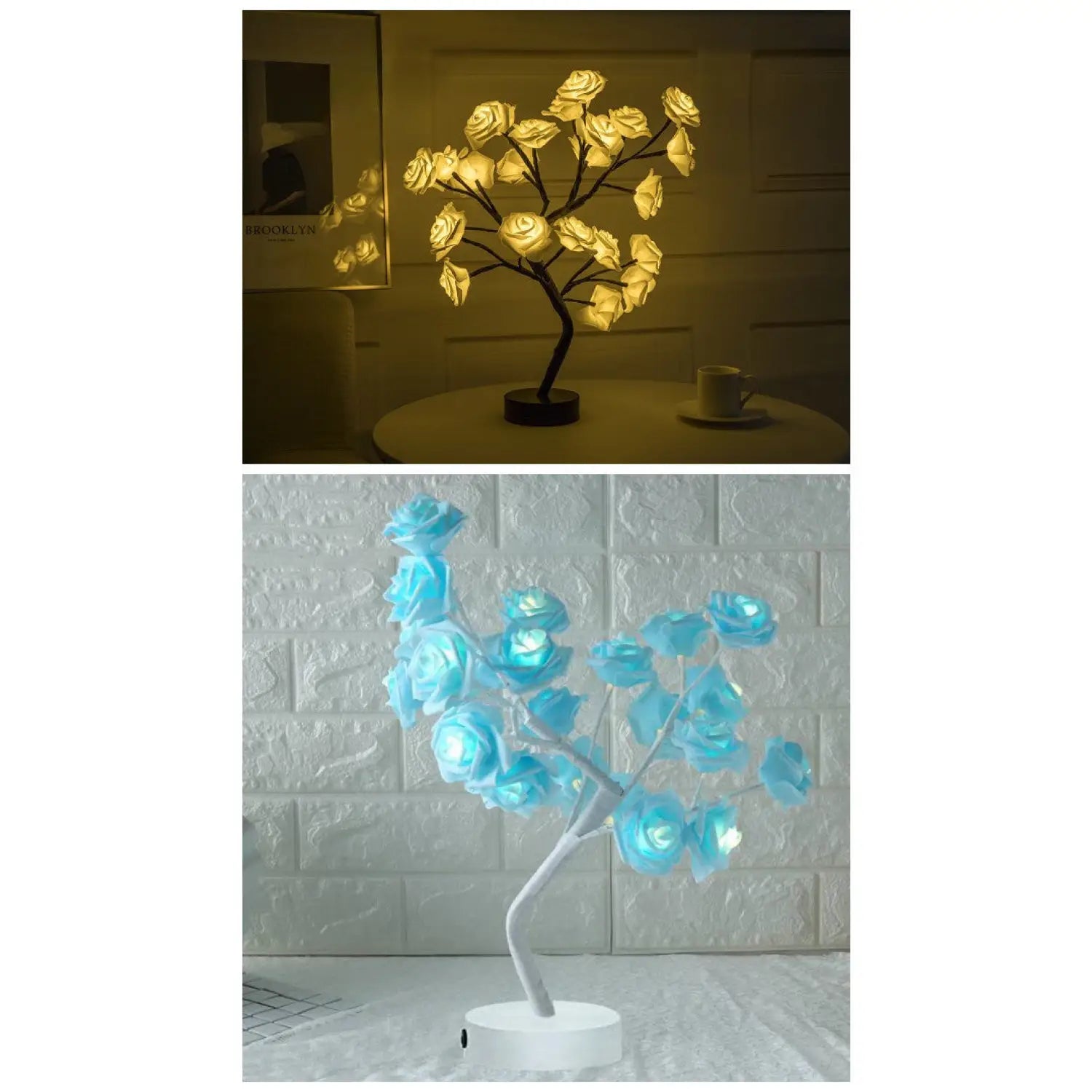 Decorative Flower Lamp with Soft Warm Light for Home Interiors