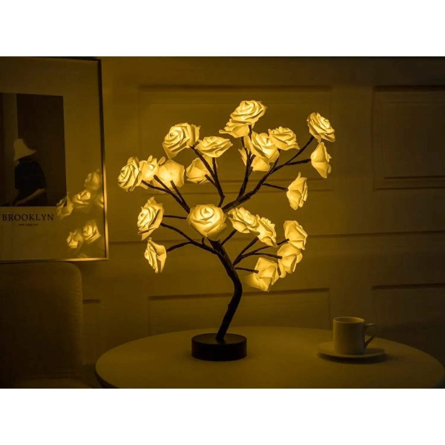 Decorative Flower Lamp with Soft Warm Light for Home Interiors