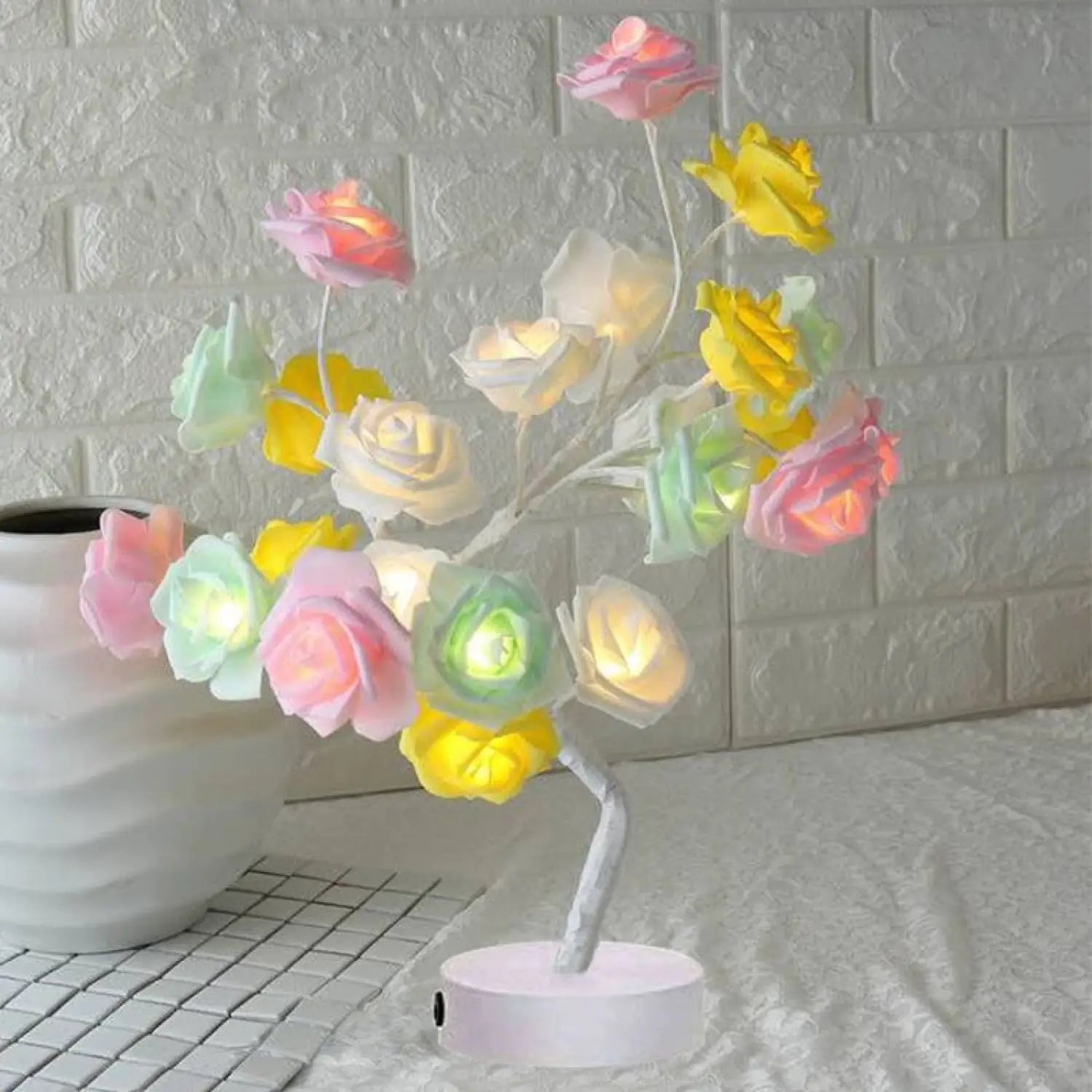 Decorative Flower Lamp with Soft Warm Light for Home Interiors