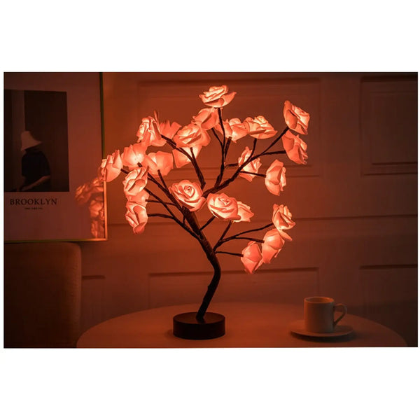 Decorative Flower Lamp with Soft Warm Light for Home Interiors