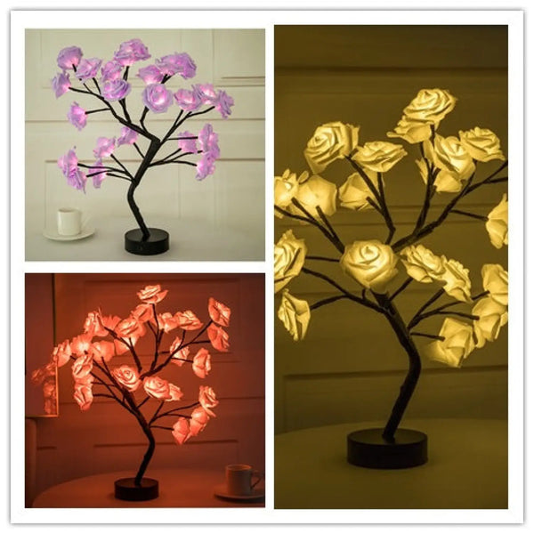 Decorative Flower Lamp with Soft Warm Light for Home Interiors