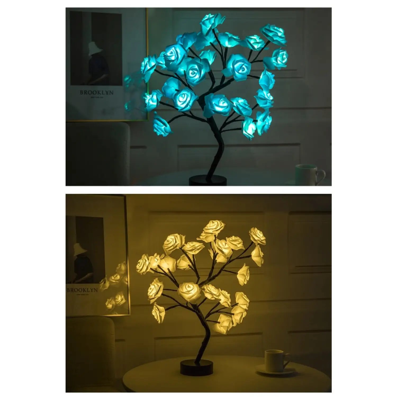 Decorative Flower Lamp with Soft Warm Light for Home Interiors
