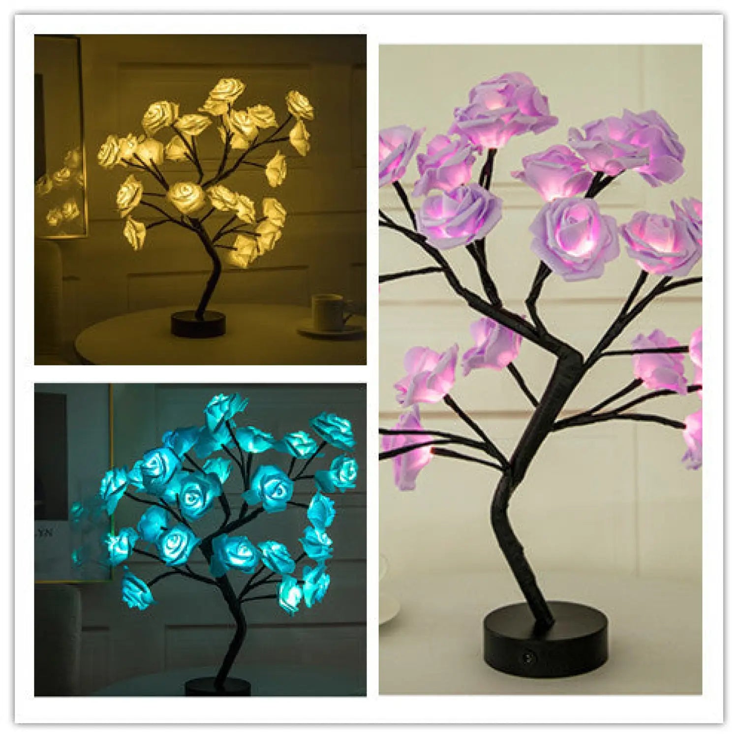Decorative Flower Lamp with Soft Warm Light for Home Interiors