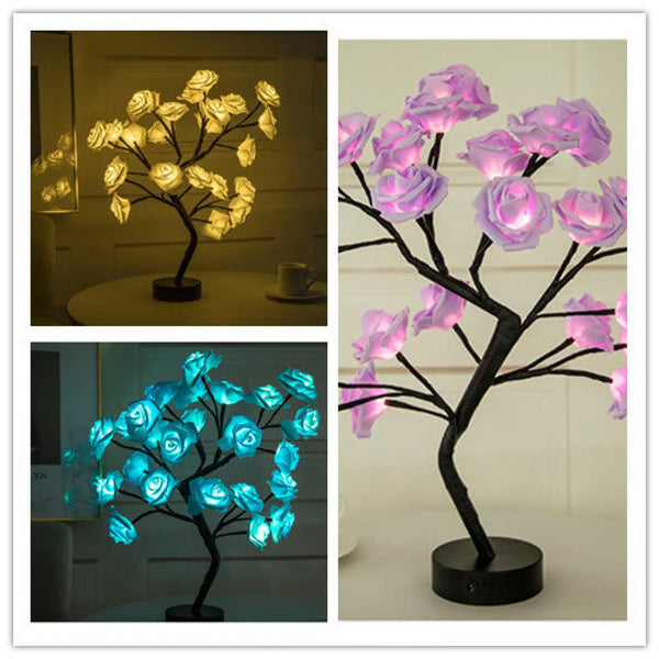 Decorative Flower Lamp with Soft Warm Light for Home Interiors