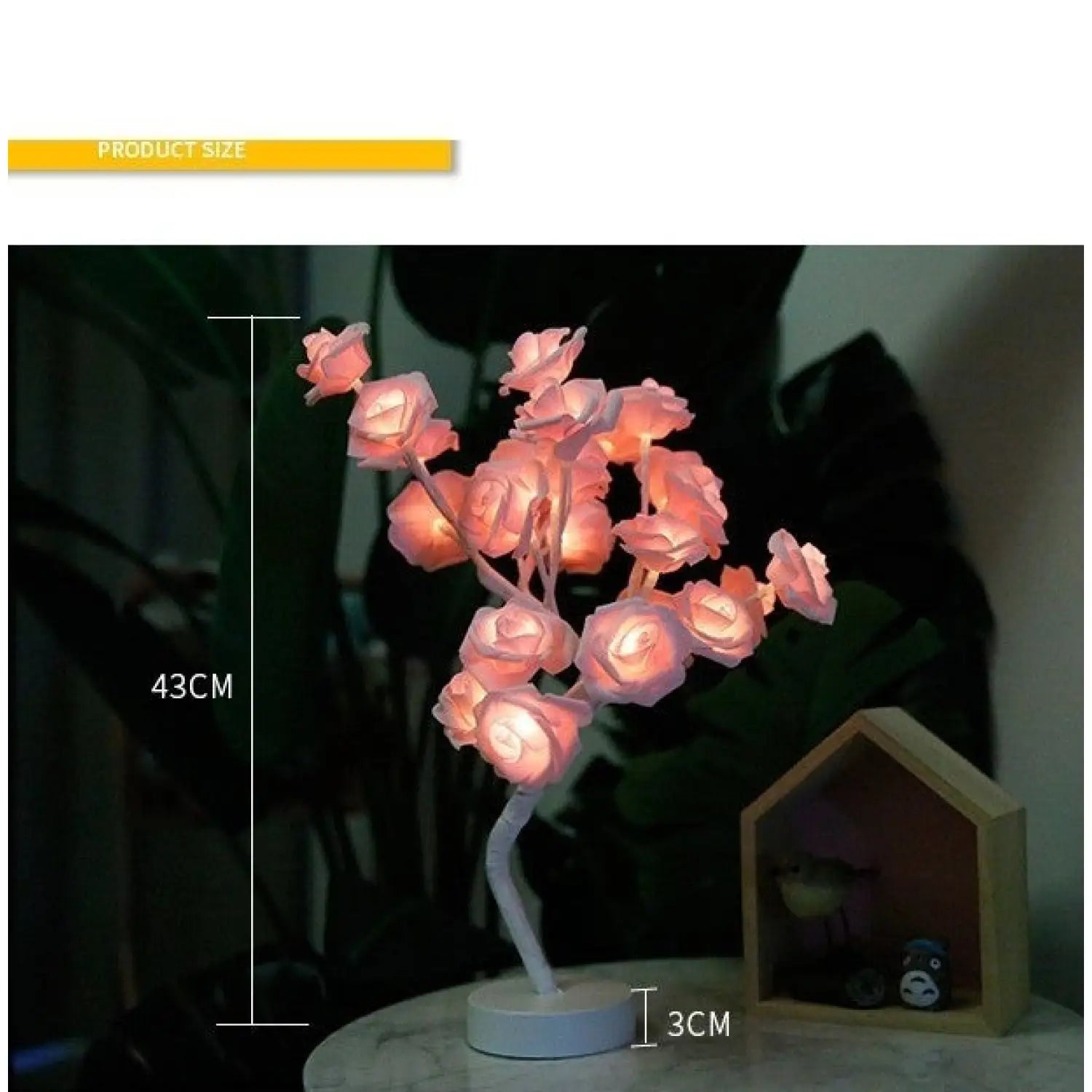 Decorative Flower Lamp with Soft Warm Light for Home Interiors