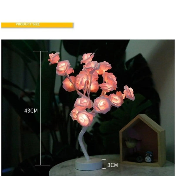 Decorative Flower Lamp with Soft Warm Light for Home Interiors