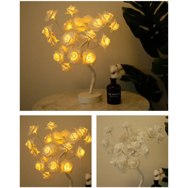Decorative Flower Lamp with Soft Warm Light for Home Interiors