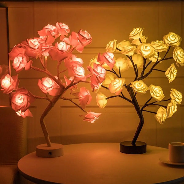 Decorative Flower Lamp with Soft Warm Light for Home Interiors