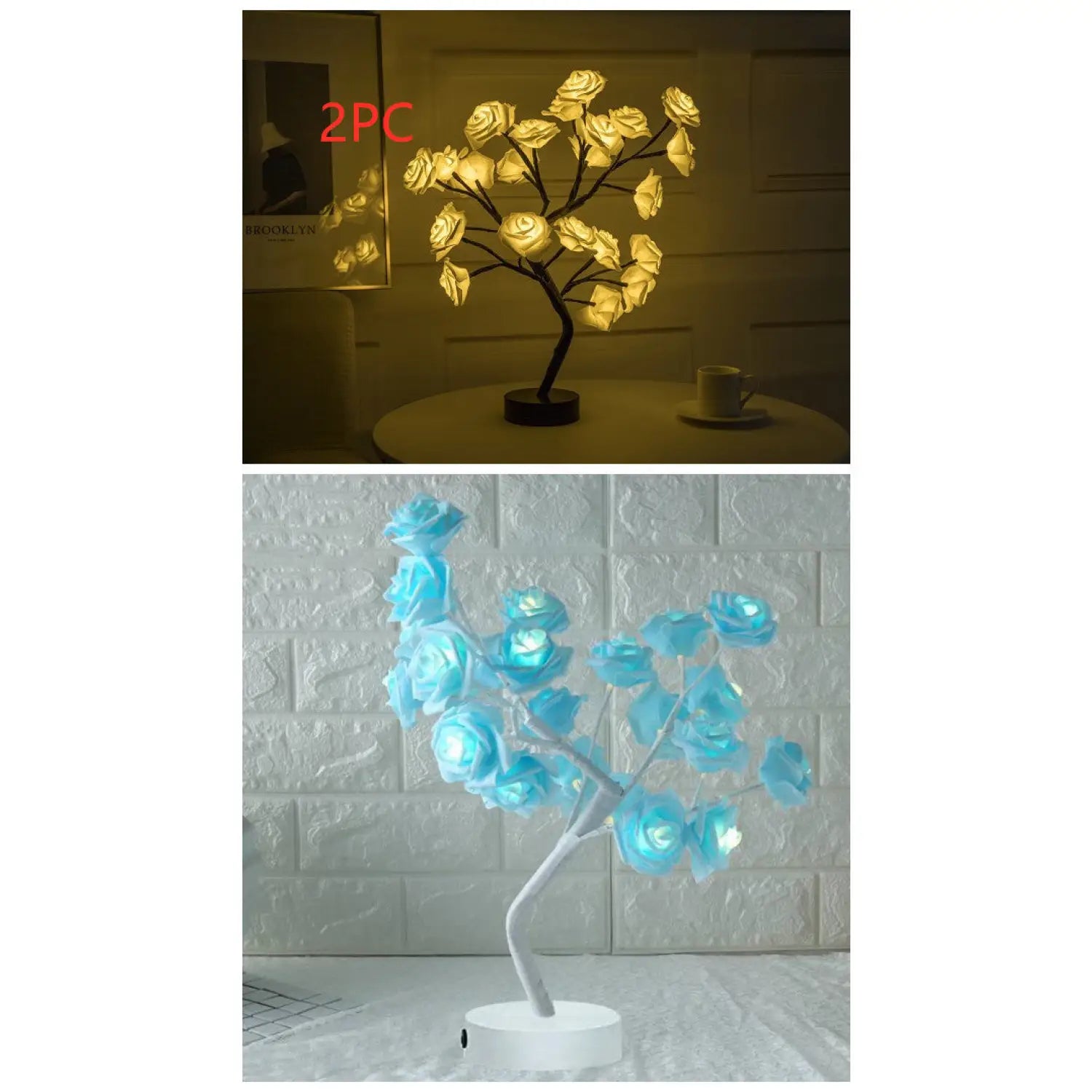 Decorative Flower Lamp with Soft Warm Light for Home Interiors