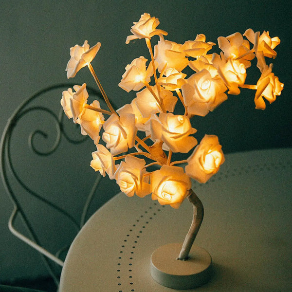 Decorative Flower Lamp with Soft Warm Light for Home Interiors
