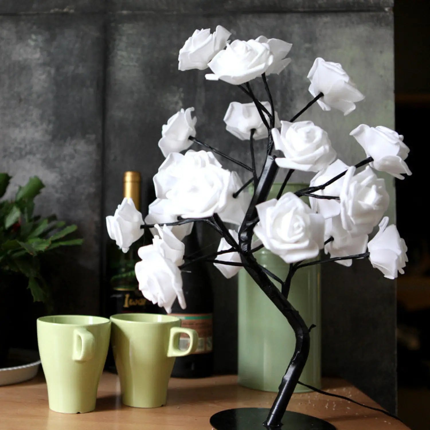 Decorative Flower Lamp with Soft Warm Light for Home Interiors