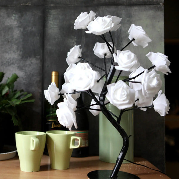 Decorative Flower Lamp with Soft Warm Light for Home Interiors