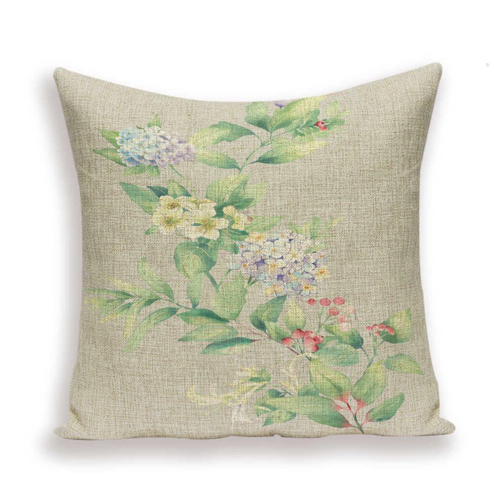 Decorative Plant Flower Throw Pillow Cover Soft Linen Cushion Cover For Living Room Couch Sofa Patio Outdoor Home Decor  Decorative Plant Flower Throw Pillow Covers For Couch Sofa Bed Modern Quality Design Cushion Cover 45x45cm