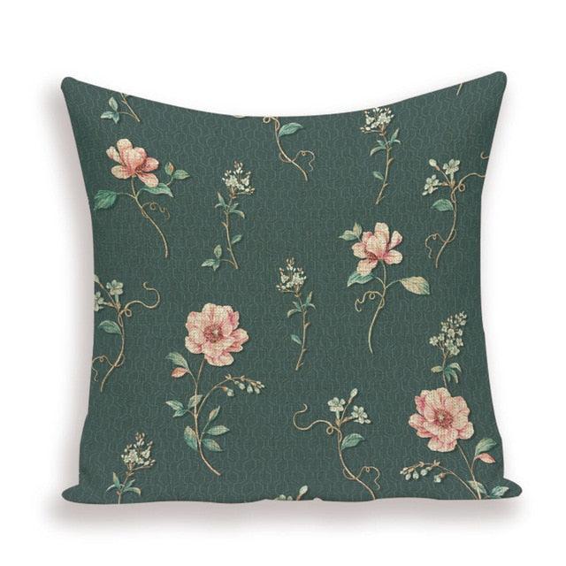 Decorative Plant Flower Throw Pillow Cover Soft Linen Cushion Cover For Living Room Couch Sofa Patio Outdoor Home Decor  Decorative Plant Flower Throw Pillow Covers For Couch Sofa Bed Modern Quality Design Cushion Cover 45x45cm