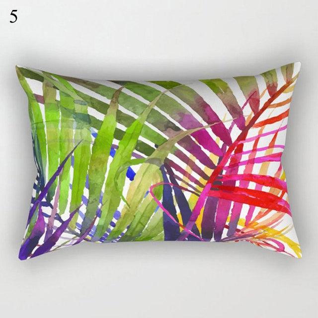 Decorative Throw Pillows Tropical Plants Pillow Cover Polyester Pillow Covers With Flowers And Plants Tropical Style Linen Throw Pillow Covers Decoration Pillowcase Cushions Home Decor
