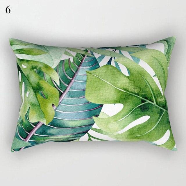 Decorative Throw Pillows Tropical Plants Pillow Cover Polyester Pillow Covers With Flowers And Plants Tropical Style Linen Throw Pillow Covers Decoration Pillowcase Cushions Home Decor