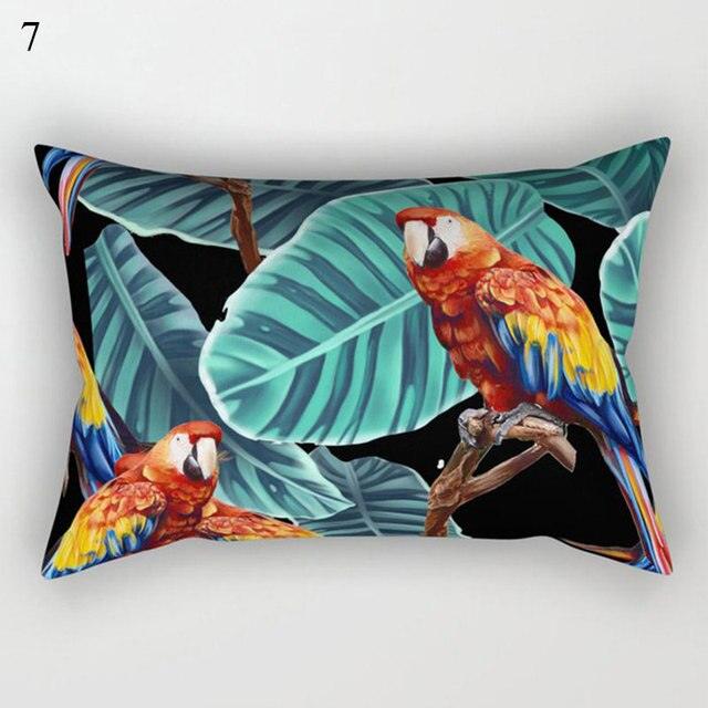 Decorative Throw Pillows Tropical Plants Pillow Cover Polyester Pillow Covers With Flowers And Plants Tropical Style Linen Throw Pillow Covers Decoration Pillowcase Cushions Home Decor