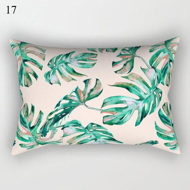 Decorative Throw Pillows Tropical Plants Pillow Cover Polyester Pillow Covers With Flowers And Plants Tropical Style Linen Throw Pillow Covers Decoration Pillowcase Cushions Home Decor