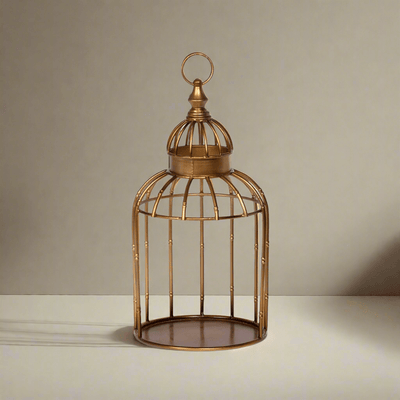 Decorative Vintage Gold Birdcage Centerpiece Stand