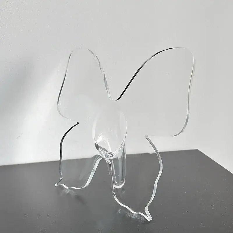 Transparent Butterfly Vase