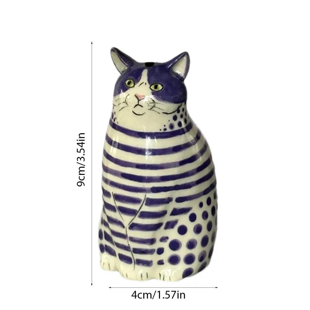Polka Dot Cat Vase