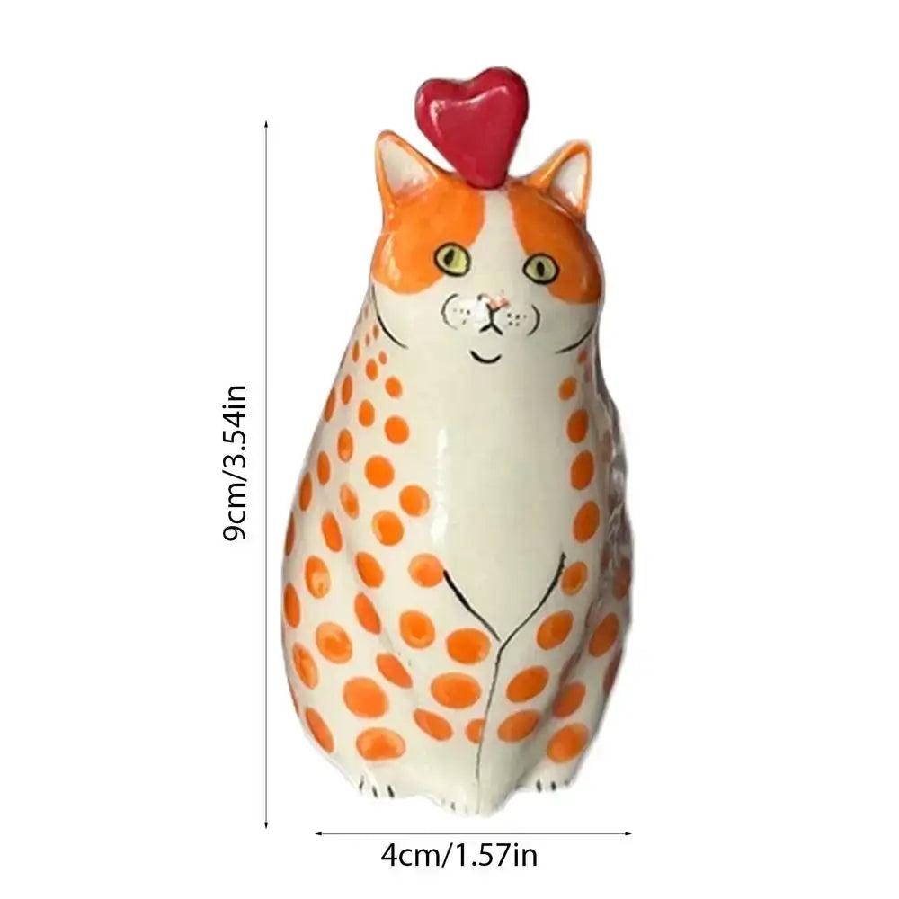 Polka Dot Cat Vase