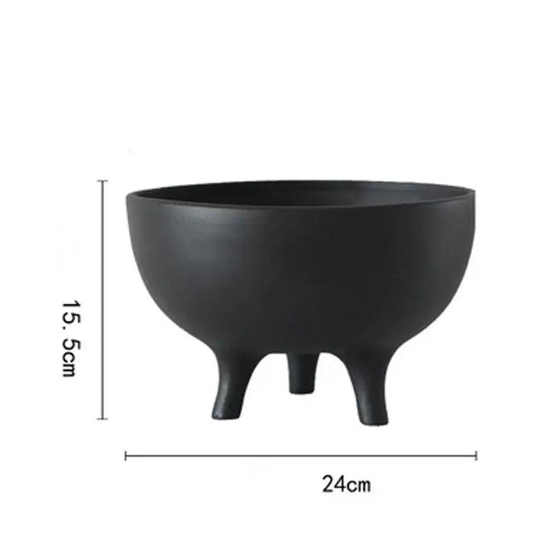 White Ceramic Tripod Planter