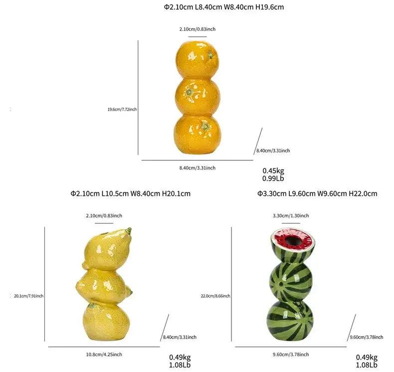Watermelon Ceramic Fruit Vase