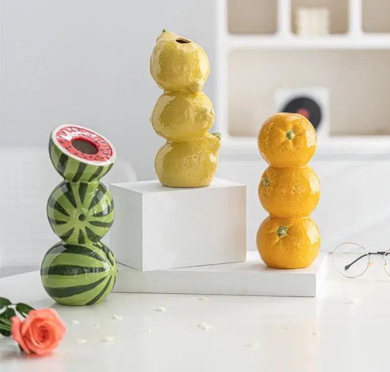 Watermelon Ceramic Fruit Vase