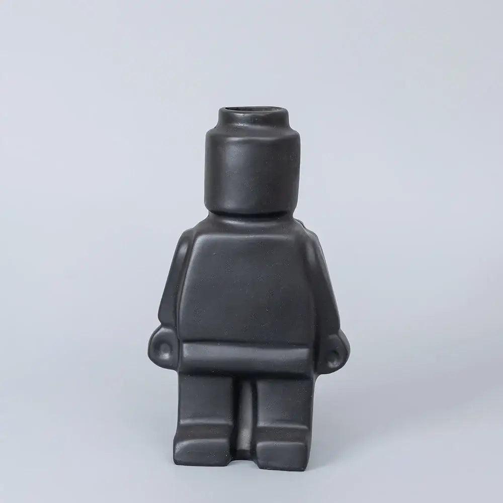Green Ceramic Robot Vase