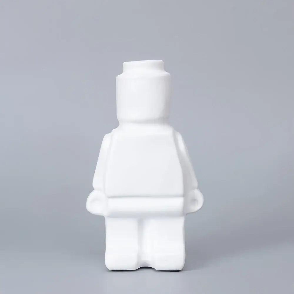 Green Ceramic Robot Vase