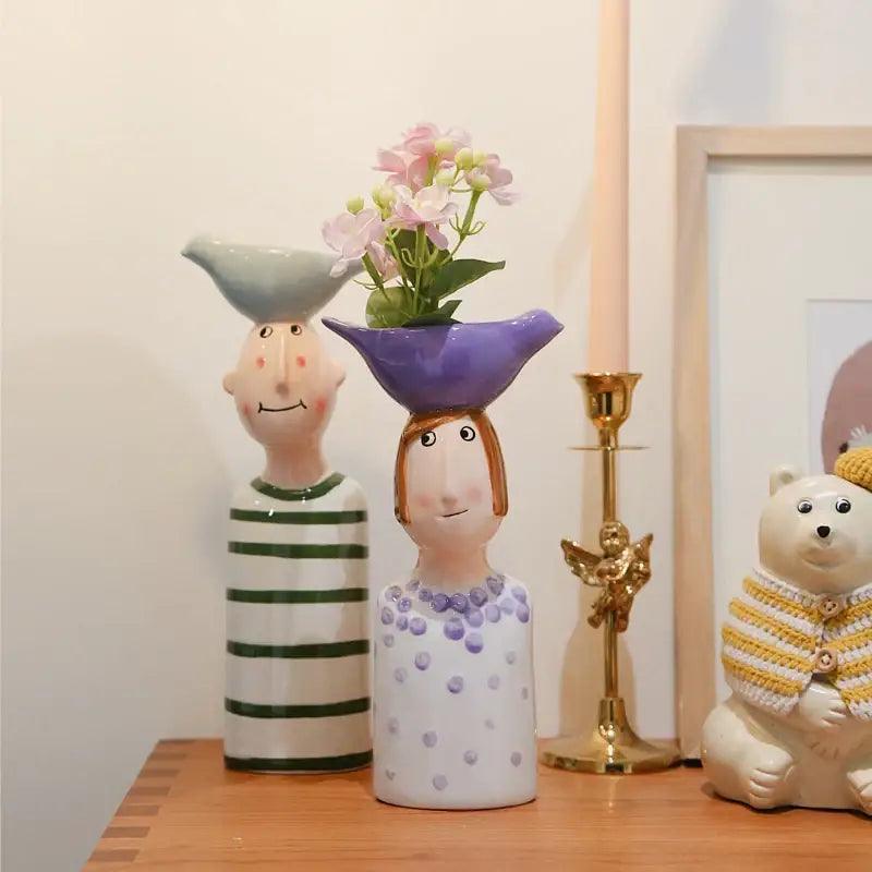 Blue Ceramic Vase Set
