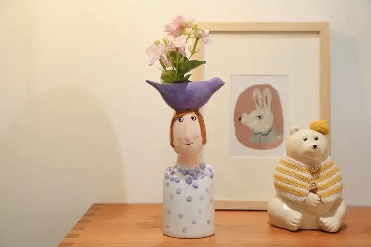 Blue Ceramic Vase Set